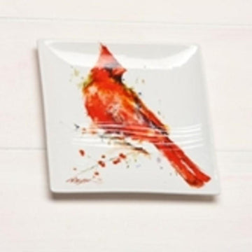 One Coast - Demdaco Plates Cardinal Nature & Bird Snack Plates Collection - by Artist Dean Crouser -Magnificent! *